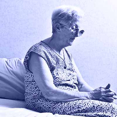 Elderly patient in nursing home care